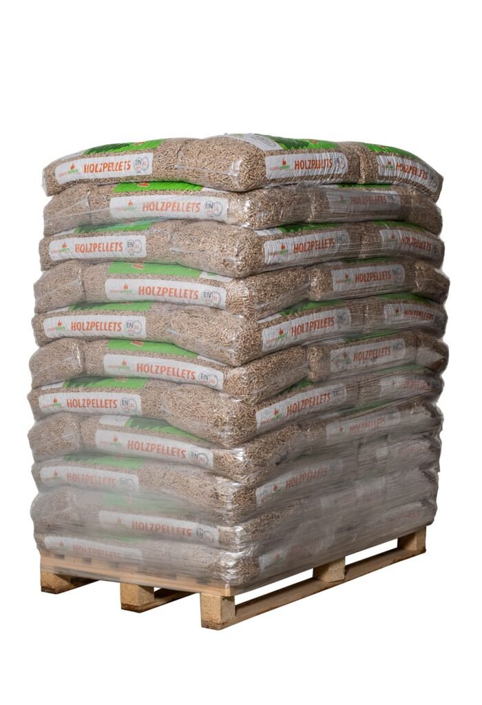 Holzpellets eine sold Palette 15 kg x 66 Beutel